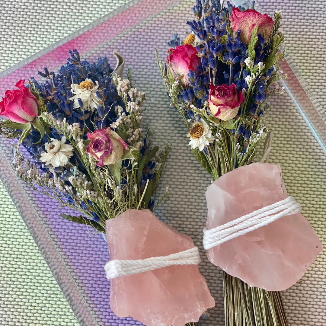 Heal Lavender Sage with Rose Quartz